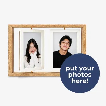 Rotating Wooden Photo Frame