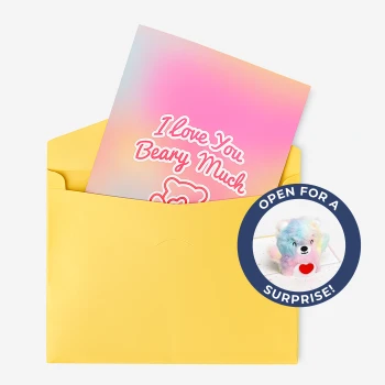 I Love You Plushie Pop Up Card
