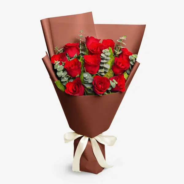 Red Rose Bouquet - 12 Red Roses