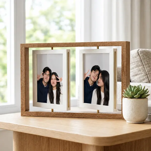 Rotating Wooden Photo Frame 4