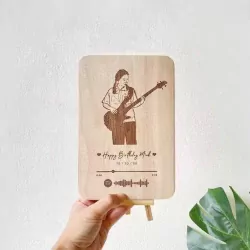 Laser-Cut Wooden Music Scan