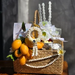 Songkran Golden Fruit Artificial Garland Delight Basket