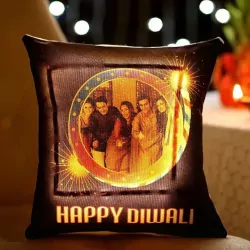 Personalized Picture Diwali Cushion