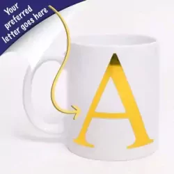 Gold Monogram Mug