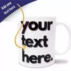 Block Text Mug