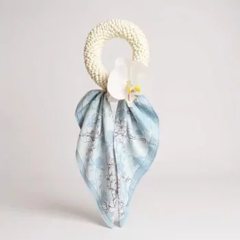 Orchid Silk Scarf Malai