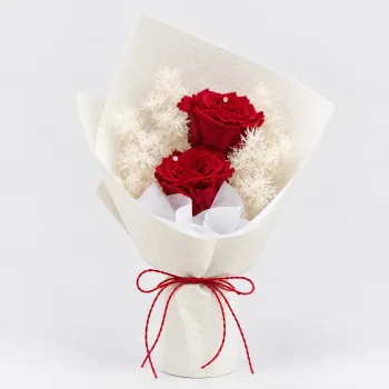 Mini Red Dried Rose Bouquet