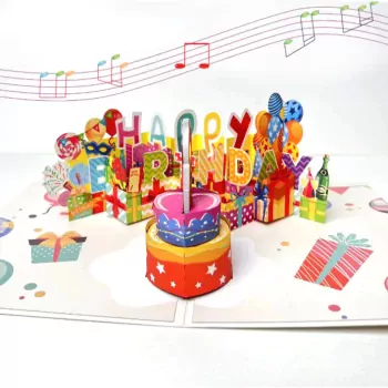 Firework Pop-Up Birthday Card