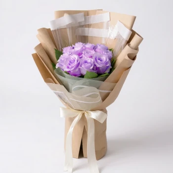 Purple Rose Bouquet