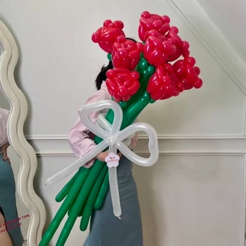 Giant Red Rose Balloons Bouquet