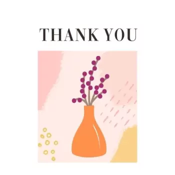 Thankyou "Flower Vase" - Card.
