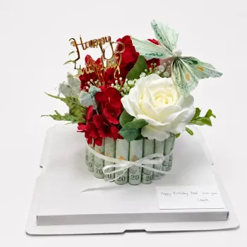 Green Harmony Money Cake