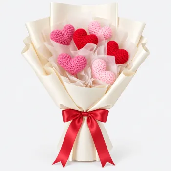 Palette Crochet Hearts Bouquet