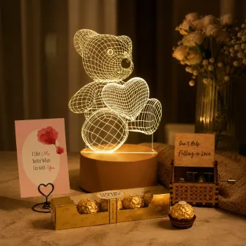 Combo Teddy Lamp Love