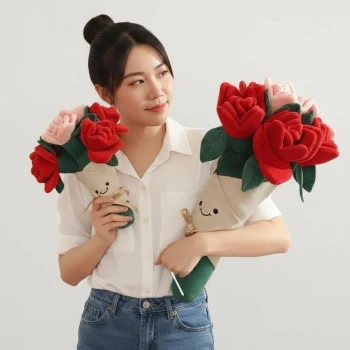 Plushy Red Roses Bouquet