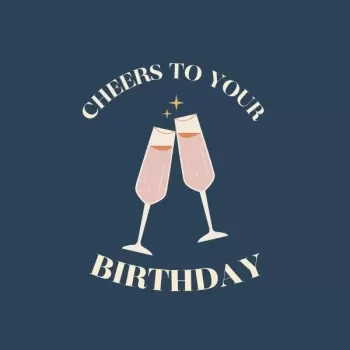 Happy Cheers Birthday Card.