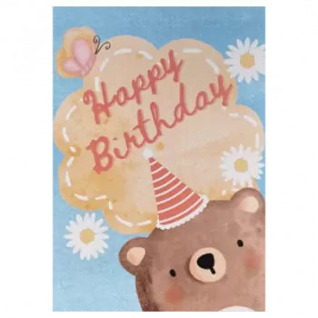 Happy Teddy Birthday Card (10x14.5 cm)