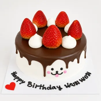 Vanilla and Strawberry Cake 1lb