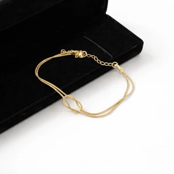 Infinity Knot Gold-Tone Bracelet