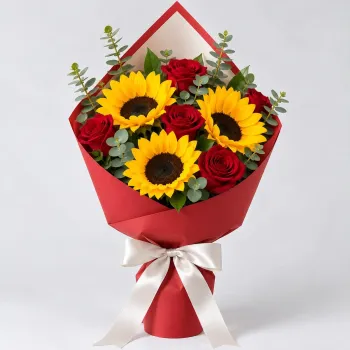 Love Sunflower Bouquet