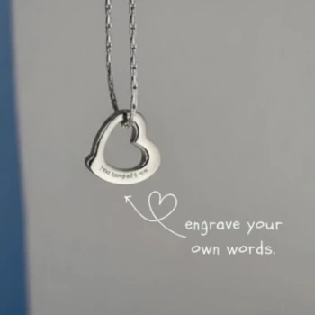 Personalized Tiny Heart Pendant Necklace
