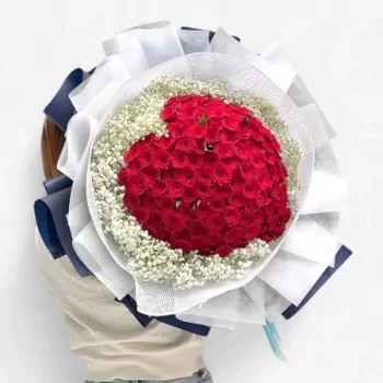 100 Red Roses Heart