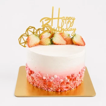 Strawberry Tres Leches Cake with Homemade Strawberry Compote - 1.5lb