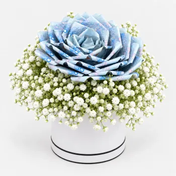 Blue Rose Money Box