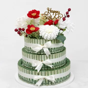 Green Harmony Money Cake