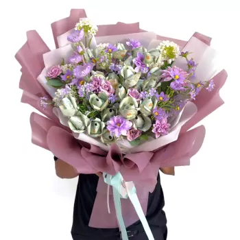 1.200THB Purple Money Bouquet