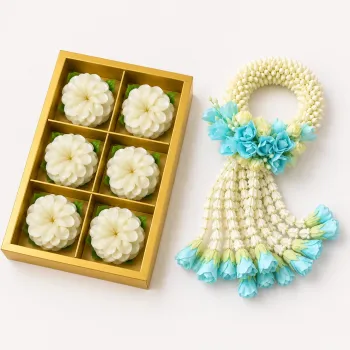 Combo Artificial Garland and Thai Sweets