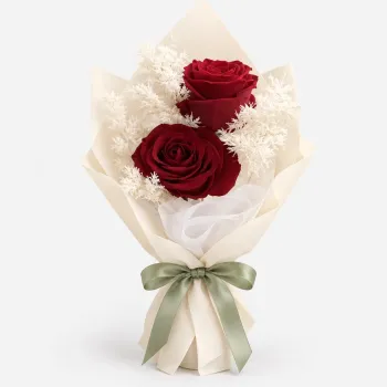 Mini Red Dried Rose Bouquet