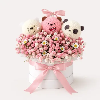 Trio Bear Blossoms Box