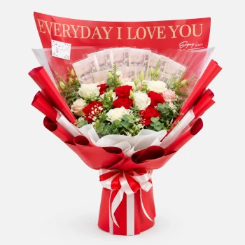10000THB Red Money Bouquet