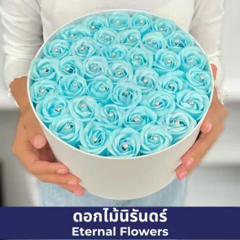 Sky Blue White Diamond Box