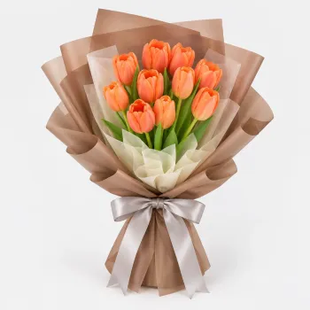 Orange Tulips Bouquet