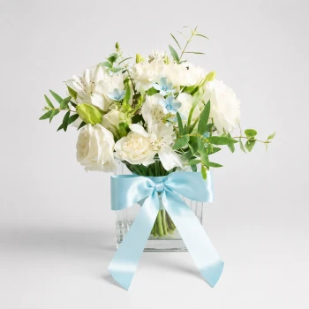 Blue Blooms Vase