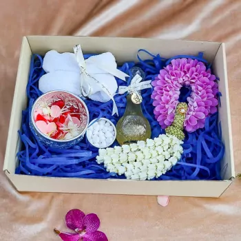 Thai Ceremony Purple Garland Set