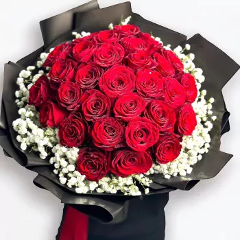 30 Red Roses Bouquet - Potico.co.th | Same-Day Flower Delivery | Best ...