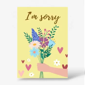 I'm Sorry "Flower" - Card.