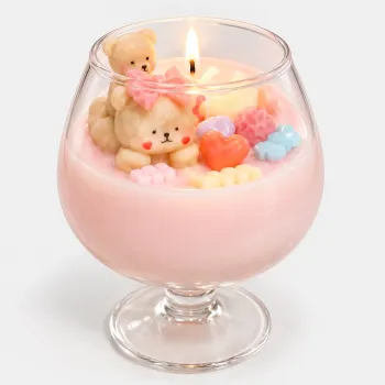 Little Bear Candle Glass