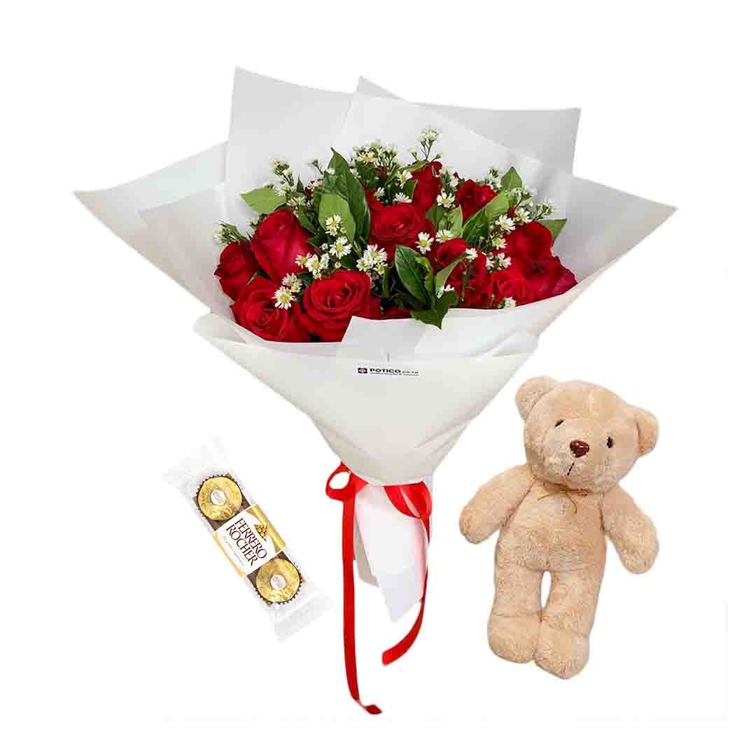 Combo Love You 3000 Potico.co.th SameDay Flower Delivery Best
