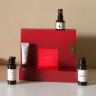 Yahn Discovery Set Prelude I, a red box with skincare bottles and a tube.