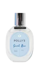 Polly's Sweet Bae Eau de Parfum bottle with a blue label.