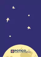Illustration of a night sky with stars and a moon, featuring a logo for "POTICO.CO.TH".