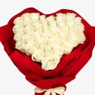 Blooming in Love 50 White Roses - standard