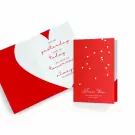 Red card with scattered white hearts, says "Love You Everything's better when we're together".
