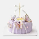 Soft Plum & Purple Butterfly Cake