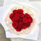 30 Red and White Roses - Standard