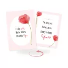 Pink love card with watercolor poppies, featuring sweet messages like "I Like Me Better When I'm with You."